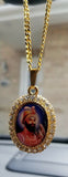 Gold plated guru gobind singh ji photo pendant punjabi sikh kaur car rear mirror