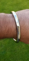 Sikh kara stainless steel round smooth brass lines kada singh kaur bangle v18