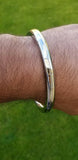 Sikh kara stainless steel round smooth brass lines kada singh kaur bangle v18