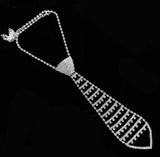 Neck tie necklace stunning silver plated celebrity design vintage look new ggg49