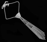 Neck tie necklace stunning silver plated celebrity design vintage look new ggg49