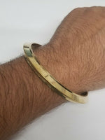 Pure brass 22ct gold look smooth collar sikh singh kaur khalsa kara bangle k8