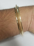 Pure brass 22ct gold look smooth collar sikh singh kaur khalsa kara bangle k8