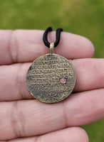 Sikh Guru Gobind Singh Antique Coin pendant Mool Mantar Locket black thread pp14