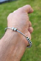 Stainless Steel Kara Meditation Praying Beads Sikh Singh Kaur Simran Bangle EE9