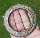 Sikh kara sarbloh floral engraved bangle singh kaur khalsa pure iron kada v15