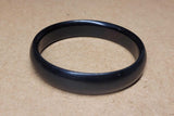 Black kara iron sarbloh kada round smooth sikh singh kaur khalsa bangle j17 new