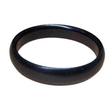 Black kara iron sarbloh kada round smooth sikh singh kaur khalsa bangle j17 new