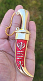 Sikh ceremonial Siri Sahib Stunning Stainless Steel Singh Kaur Kakaar 5Ks Red NN