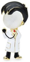 Stunning gold plated nhs doctor nurse celebrity elegant brooch broach pin jjj52