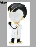 Stunning gold plated nhs doctor nurse celebrity elegant brooch broach pin jjj52