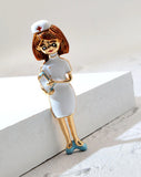 Stunning gold plated nhs doctor nurse celebrity elegant brooch broach pin jjj52