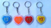 Colourful eik onkar khanda sikh key rings - red blue orange yellow  key chains