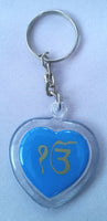 Colourful eik onkar khanda sikh key rings - red blue orange yellow  key chains