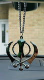 Stainless steel punjabi sikh khanda no stones stunning pendant car rear mirror