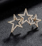 Three Star Brooch Vintage Look Queen Broach Stunning Gold Plated Pin KK6 New