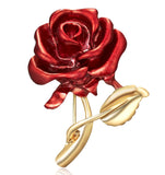 Rose flower brooch celebrity valentines day pin vintage look queen broach s16