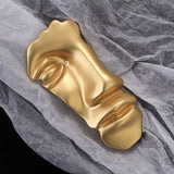 Stunning abstract face mask retro vintage look gold plated royal design ggg14