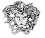 Gold or silver plated snakes head medusa lady celebrity brooch broach pin jjj29