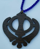 Punjabi sikh wooden khanda stunning pendant evil protection car hanger gift aa11