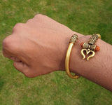 Om namo shivay bracelet kara hindu kada trishul Kaze Fujii Grace bead bangle Y5