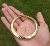 Brass Sun Kara Sikh Singh Kada Gold Look  Khalsa Hindu Healing Chakri Bangle N8