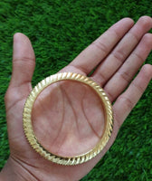 Brass Sun Kara Sikh Singh Kada Gold Look  Khalsa Hindu Healing Chakri Bangle N8