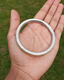 Sikh kara Stainless Steel Flat Smooth Brass Lines Kada Singh Kaur Bangle N11