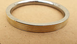 Sikh kara Stainless Steel Flat Smooth Brass Lines Kada Singh Kaur Bangle N11