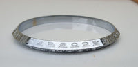 Gurmukhi Alphabet Kara Silver Plated Sant Bhindranwale Words Sikh bangle N13