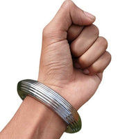 Sarbloh Chakri Kara Lines Design Iron Sikh Singh Kaur Khalsa Taksali Bangle Y9