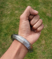 Sarbloh Chakri Kara Lines Design Iron Sikh Singh Kaur Khalsa Taksali Bangle Y9