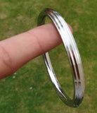 Stainless Steel Kara Sikh Bangle Singh Kaur Kada Lines Punjabi Bracelet Y10 New