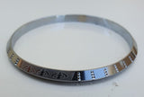 Silver Plated Kara Laser Engraved Khanda kada Sikh Singh Kaur Khalsa Bangle R10