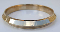 Brass Edge Kara Sikh Singh Kaur Khalsa Gold Look Bangle Collar Kada Bracelet Z11