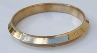 Brass Edge Kara Sikh Singh Kaur Khalsa Gold Look Bangle Collar Kada Bracelet Z11