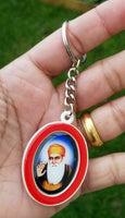 Sikh punjabi oval golden temple guru nanak singh kaur khalsa key chain key ring