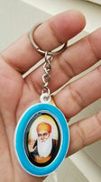 Sikh punjabi oval golden temple guru nanak singh kaur khalsa key chain key ring