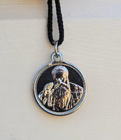 Ek Onkar Guru Nanak Ji Pendant Sikh Silver Plated in black thread Necklace LL1