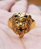 Punjabi Sikh Lion Brass Ring Golden Sharukh Khan Movie Jawan Evil Eye Protection