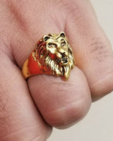 Punjabi Sikh Lion Brass Ring Golden Sharukh Khan Movie Jawan Evil Eye Protection