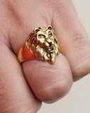 Punjabi Sikh Lion Brass Ring Golden Sharukh Khan Movie Jawan Evil Eye Protection