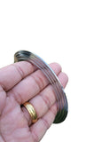 Sikh kara chakri stainless steel singh kaur lines design punjabi kada bangle e17