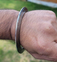 Sikh kara chakri stainless steel singh kaur lines design punjabi kada bangle e17