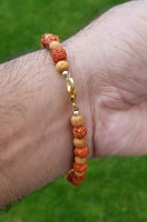 Rudrakhsa tulsi rudra beads evil eye protection talisman hindu luck bracelet cca