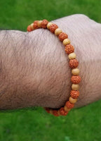 Rudrakhsa tulsi rudra beads evil eye protection talisman hindu luck bracelet cca