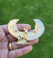 Egypt fairy angel brooch vintage look gold plated suit royal broach pin k23 new