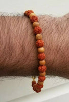 Rudrakhsa tulsi rudra beads evil eye protection talisman hindu luck bracelet cca