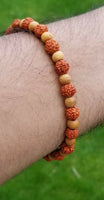 Rudrakhsa tulsi rudra beads evil eye protection talisman hindu luck bracelet cca