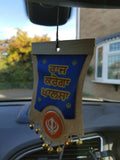 Singh kaur sikh punjabi gurbani khalsa khanda ek onkar car rear mirror hanger ad